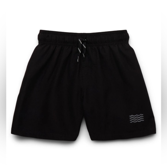 New Wonder Nation Boys Everyday Swim Trunks with UPF50+, Black Color. - Picture 1 of 3